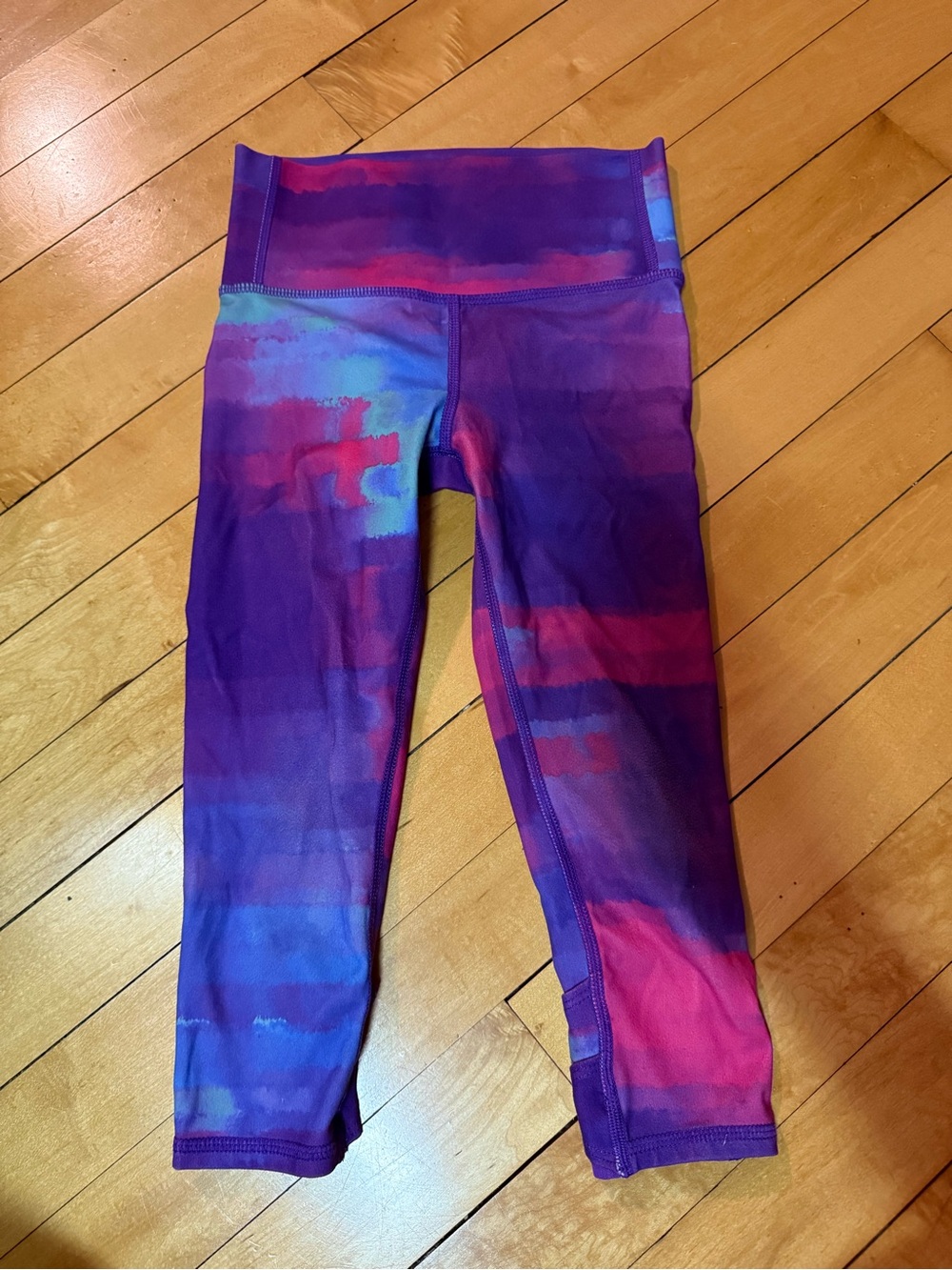 Target Purple Multi-Color Capri Leggings